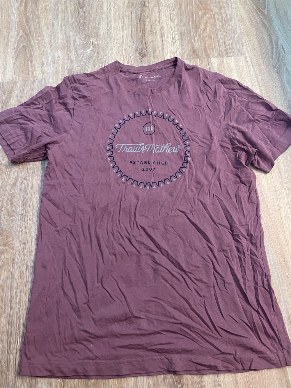 Travis Mathew Men's Plum Graphic Crew Neck Tee